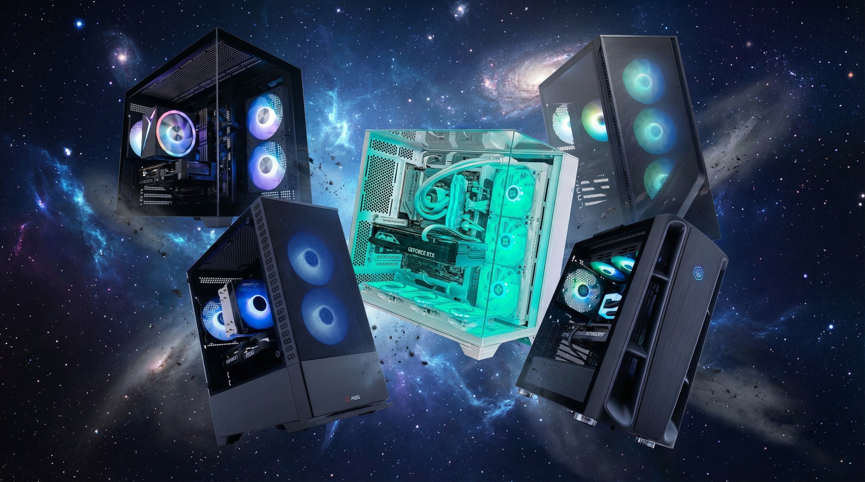 PC components including SSD and RAM on a motherboard